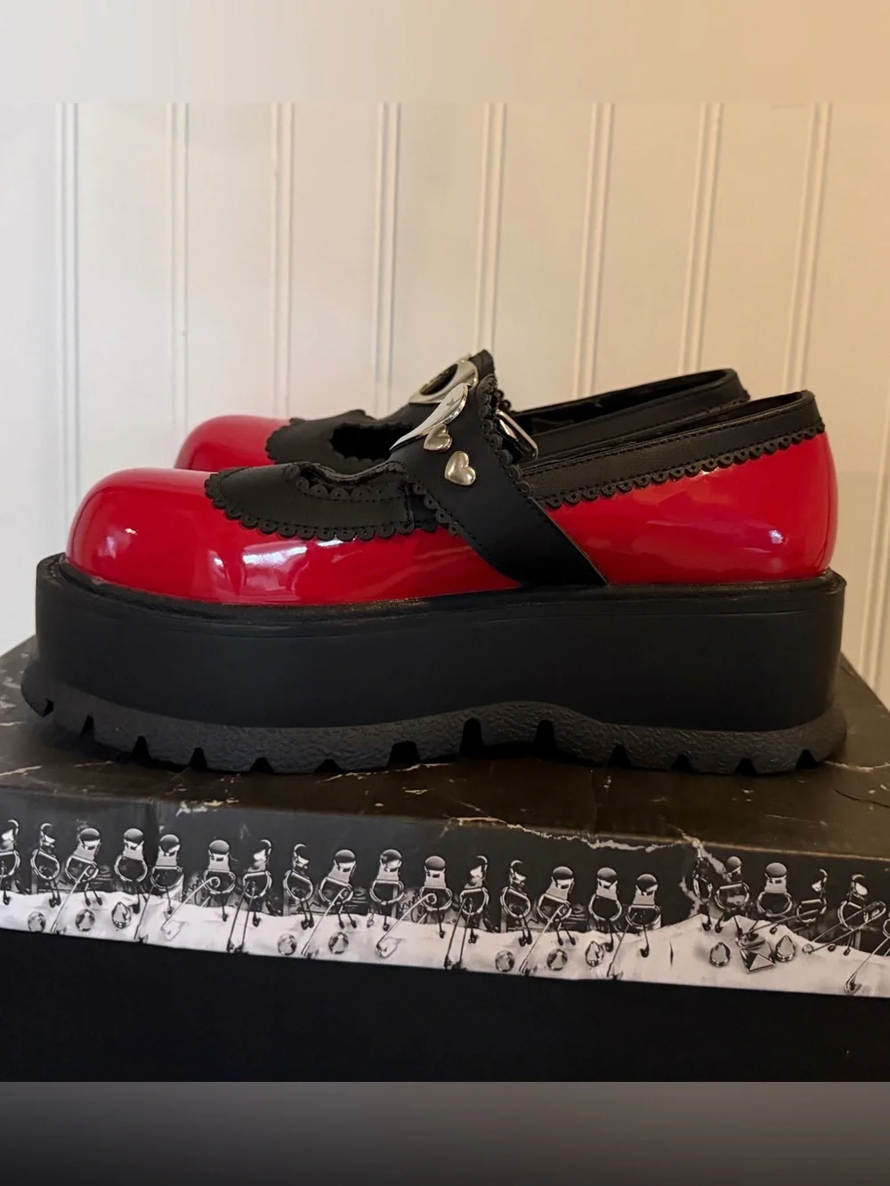Demonia heart studded